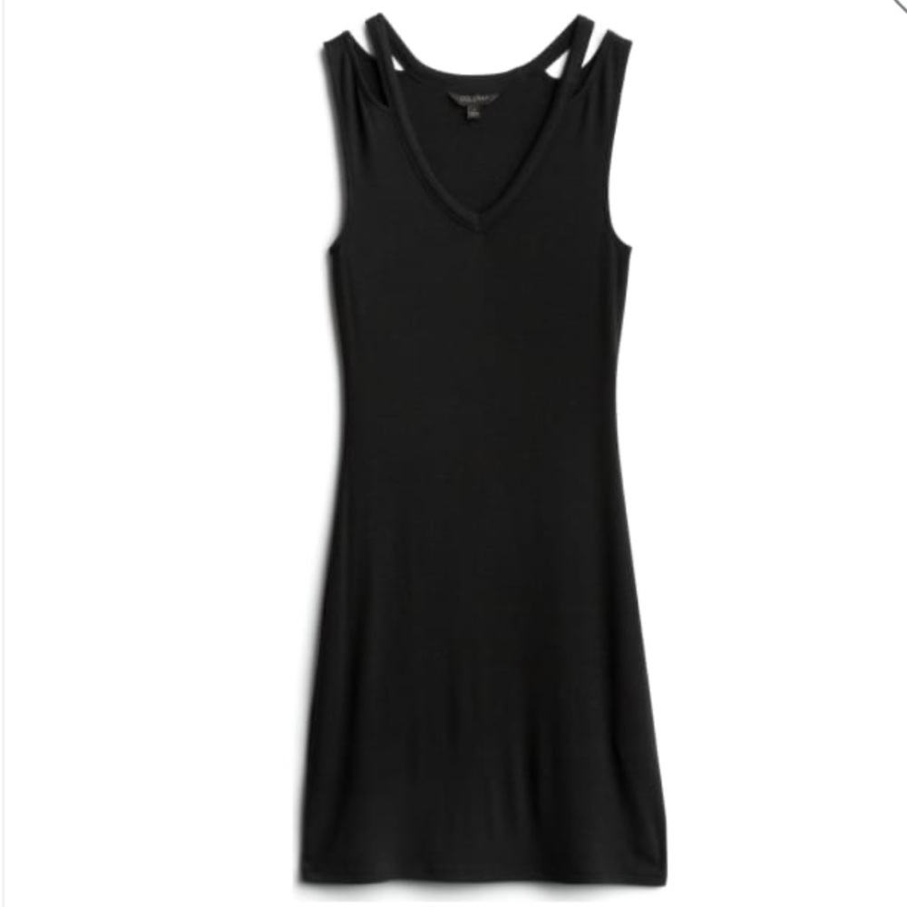 Little Black Dress Ribbed Knit Material Size Small